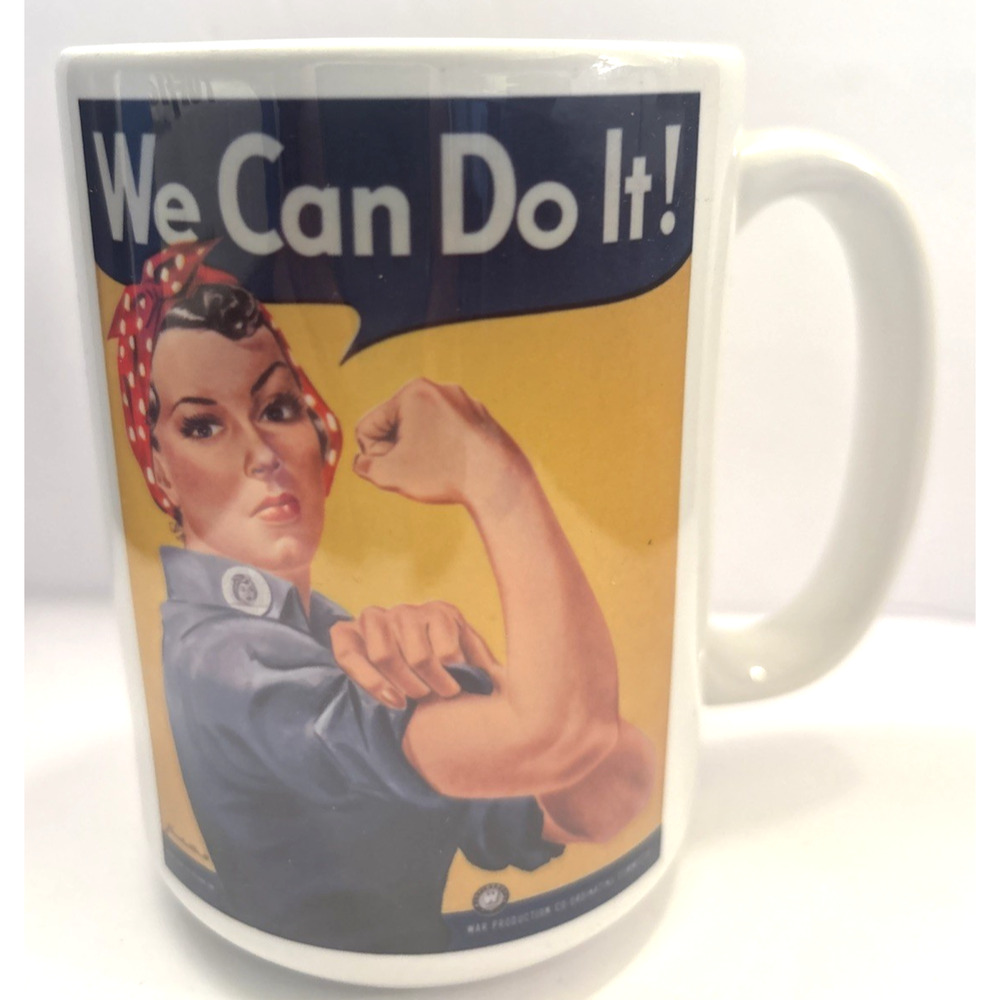 Orca Coating Rosie The Riveter Ceramic Coffee Tea Mug “We Can Do It”